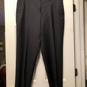 Adolfo men's new charcoal 100%wool dress pants  size: 38/31